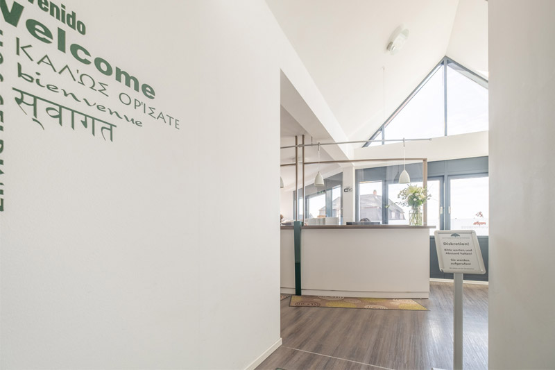 Eingangsbereich Hausarztzentrum-Thiede